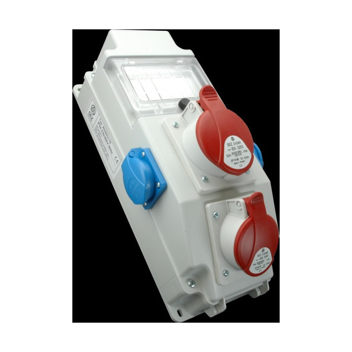 ROZV. ROS 5/x-55 1x16A/4P,1x32A/4P, 2x250V 6mod, IP54 SEZ DK