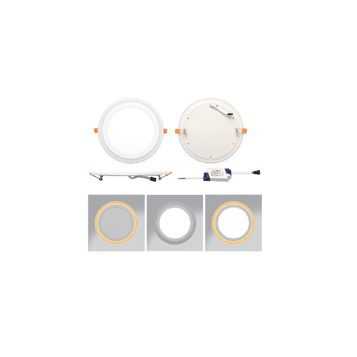 Ecolite LED-DUO-R18W zapustené sv. kruh