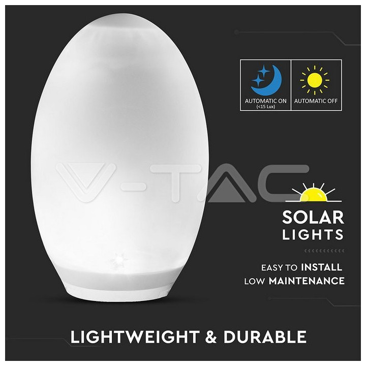SKU8557 LED solárne vajíčko RGB