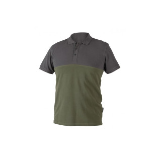 HT5K419 -2XL  Polo tričko bavlnené / lesná zelená - sivá /