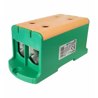 TUK435240PE zeleno-žltá 4x35-240mm2  425A rozdelovacia svorka