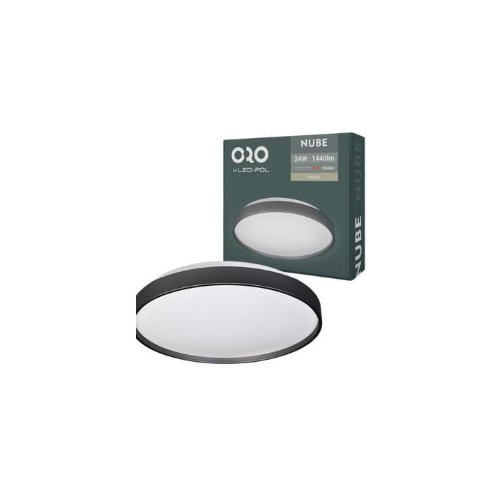 ORO33088 ORO-NUBE-BLACK-18W 1080lm 4000K 230V IP20 čierna