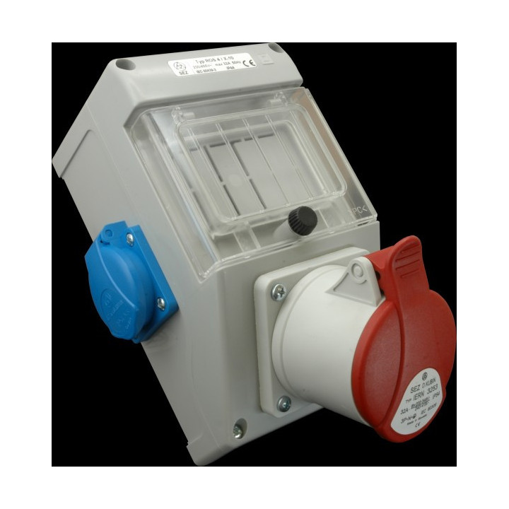 ROZV. ROS 4/x-10 2x250V,1x32A/5P 4mod IP44 SEZ DK