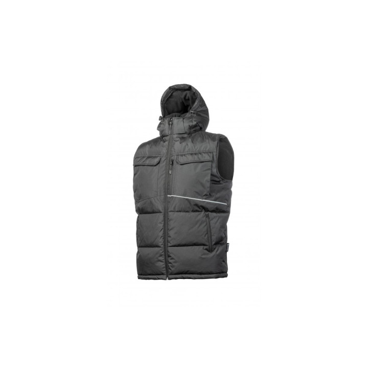 HT5K920-XL  Zateplená vesta s kapucňou /čierna / BORGER