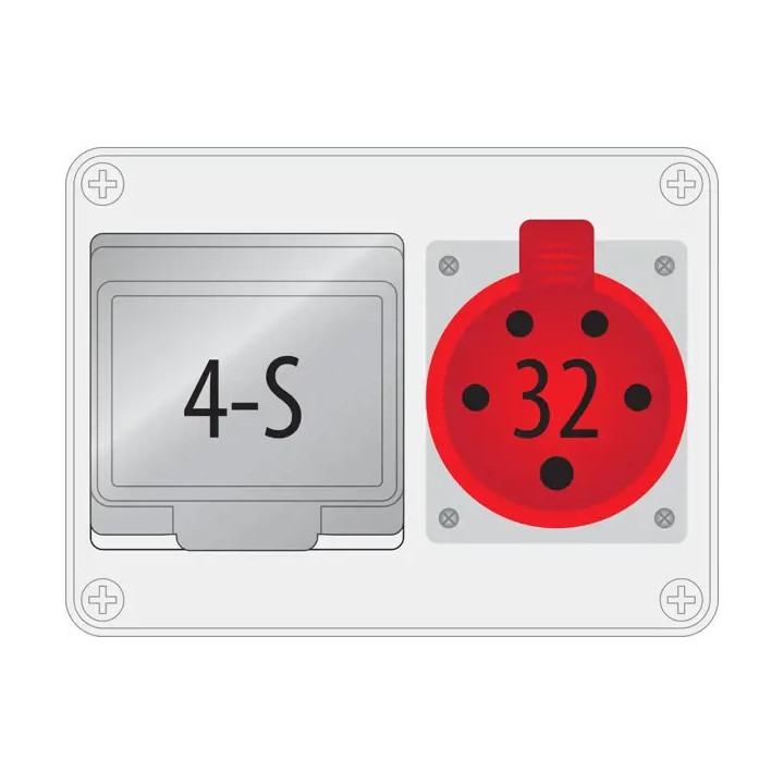 B.18.190-2 R-BOX 190, 32/5, 4S IP44