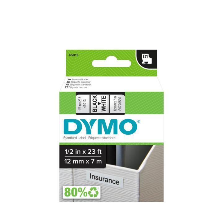 DYMO páska 12mmx7m čierno biela