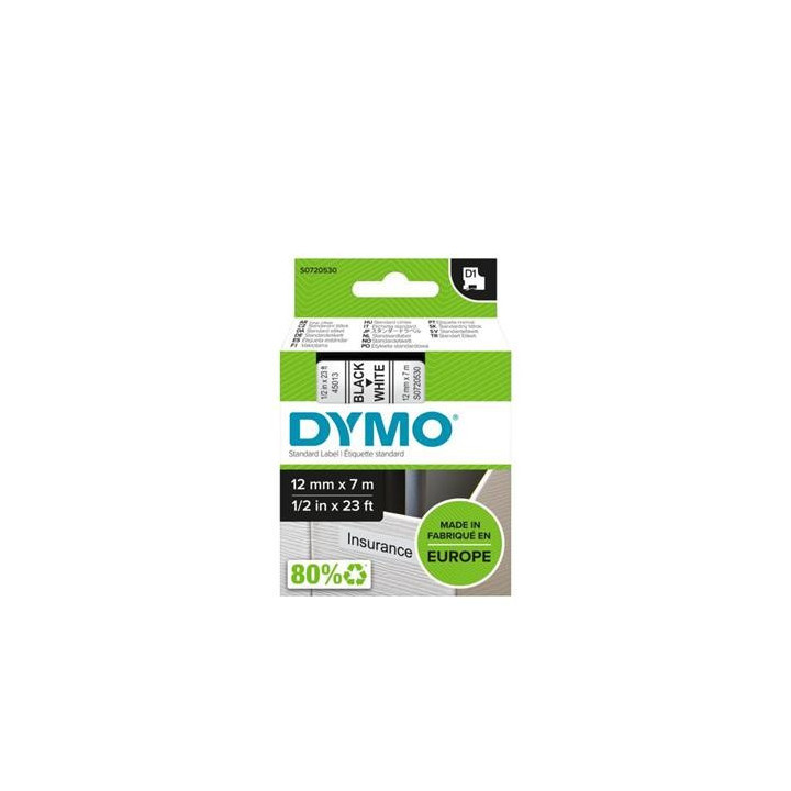 Páska DYMO Polyester D1 12mm x 7m - T/P čierna - biela