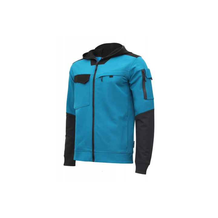 HT5K818 -XL Elastická mikina BEELITZ oceánsko modrá/čierna