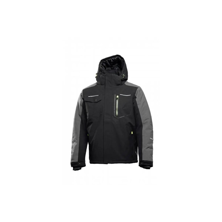 HT5K923-2XL Zateplená bunda s kapucňou, čierna