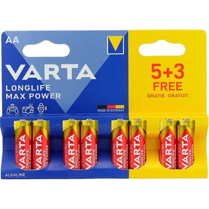Varta AA bateria 5+3/bal Longlife power alkalická