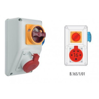 B.165/1/01 R-BOX kompakt 16A/5,1x250,vyp 0/1