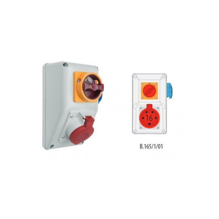 B.165/1/01 R-BOX kompakt 16A/5,1x250,vyp 0/1