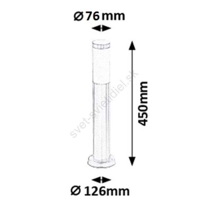 8263 Inox torch vonkajšia stoj. 45cm