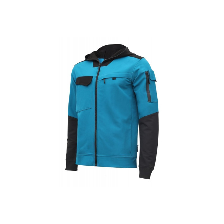 HT5K818 -2XL Elastická mikina BEELITZ oceánsko modrá/čierna