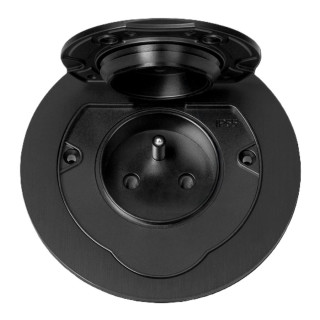 OR-GM-9030/B zapustená zásuvka, okrúhla, IP55, 1x2P+E čierna