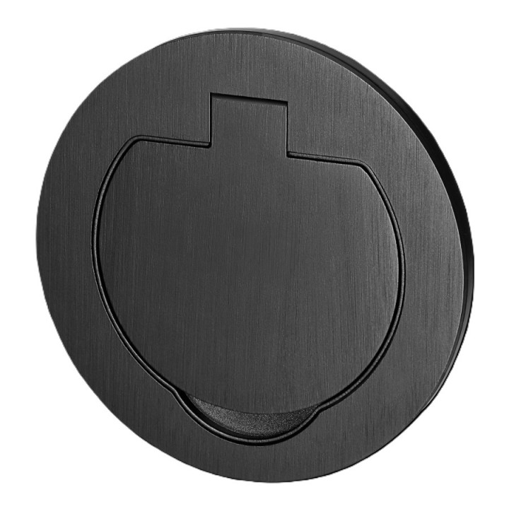 OR-GM-9030/B zapustená zásuvka, okrúhla, IP55, 1x2P+E čierna