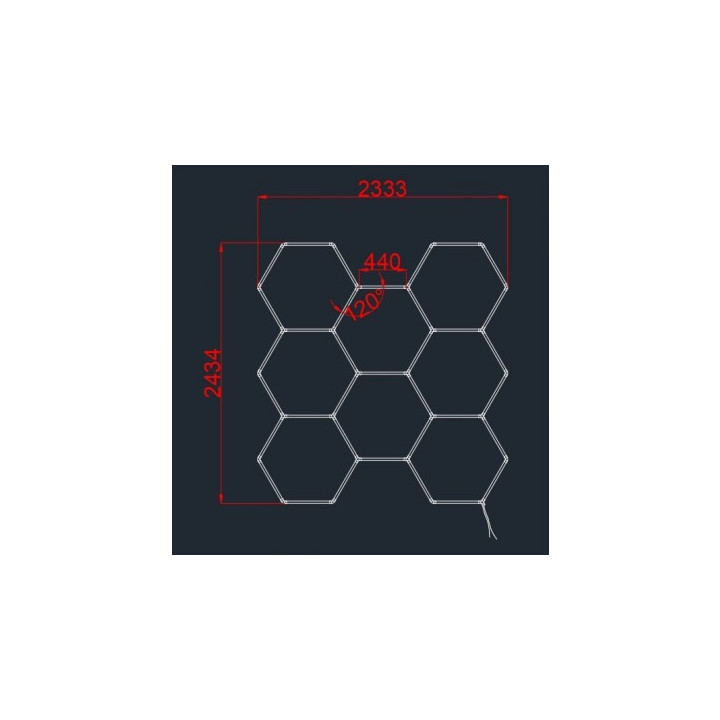 SKU16803 HEXAGON SET 8HEX 280W šesťuholníkových svetiel