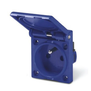 IBAF-BLUE 240V/16A zásuvka panelová IP54