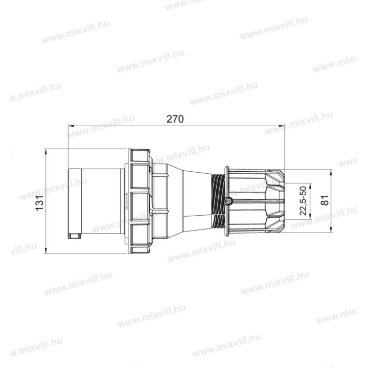 IDVV-1254  125A 4.pol. vidlica 406119 MeteCEE