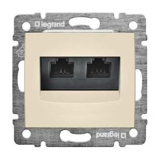 Va 774133 Zas. RJ45  FTP 2-výstupy Béž.Valena