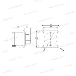 IBDV 164 16A/4P panel. vidlica 406205V MeteCEE