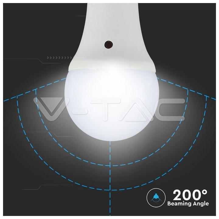 SKU4460 9W LED žiarovka +senzor  E27,4500K, A60, 806lm