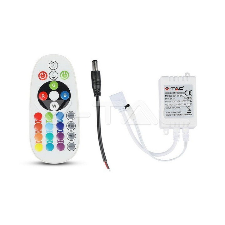 SKU3625 Dialkový INFRA ovládač LED 72W, 6A
