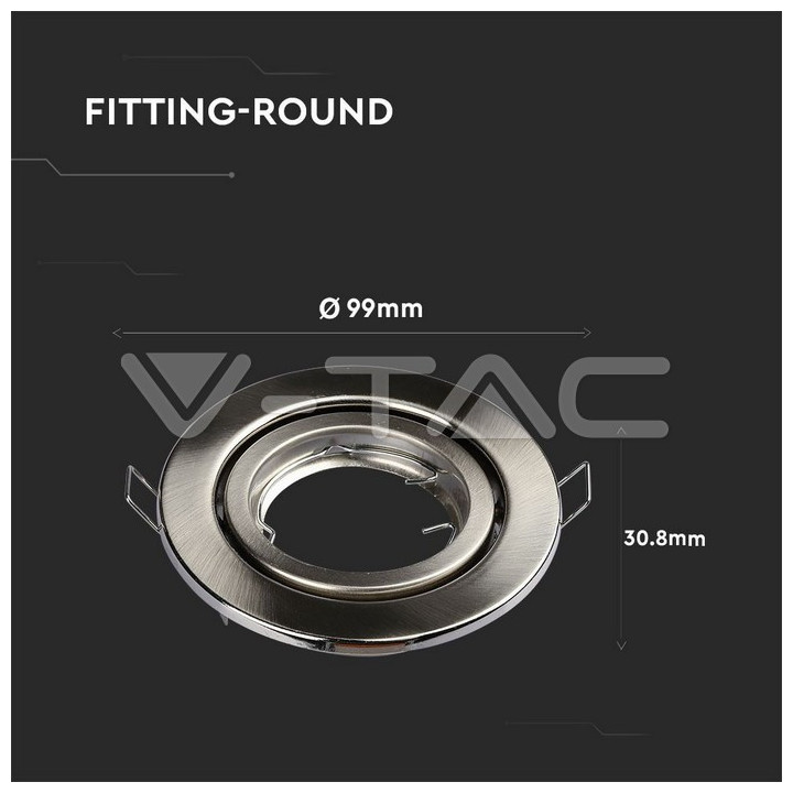 SKU3470 bodové svietidlo GU10, 74mm,  matný chróm