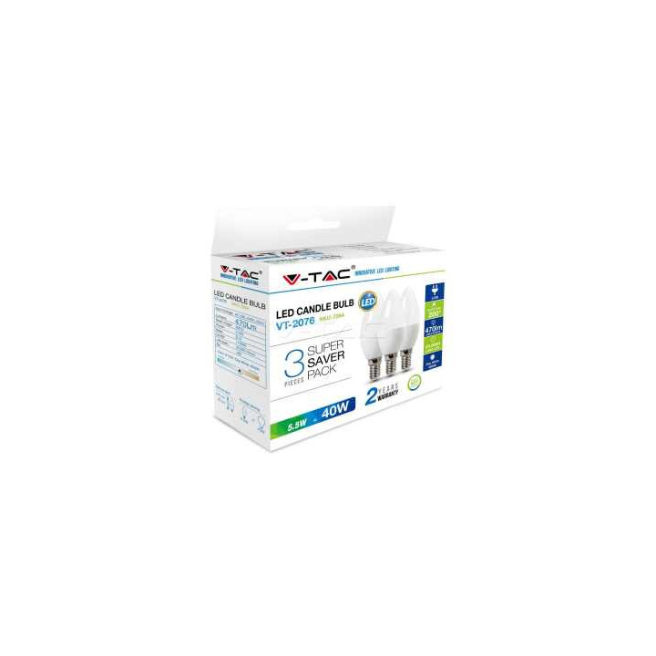 SKU217264 žiarovka 4,5W E14 4000K 3ks/bal