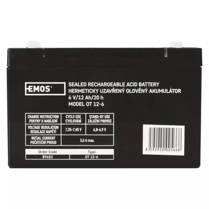 B9682 6V AKU 12AH FAST 4,4mm