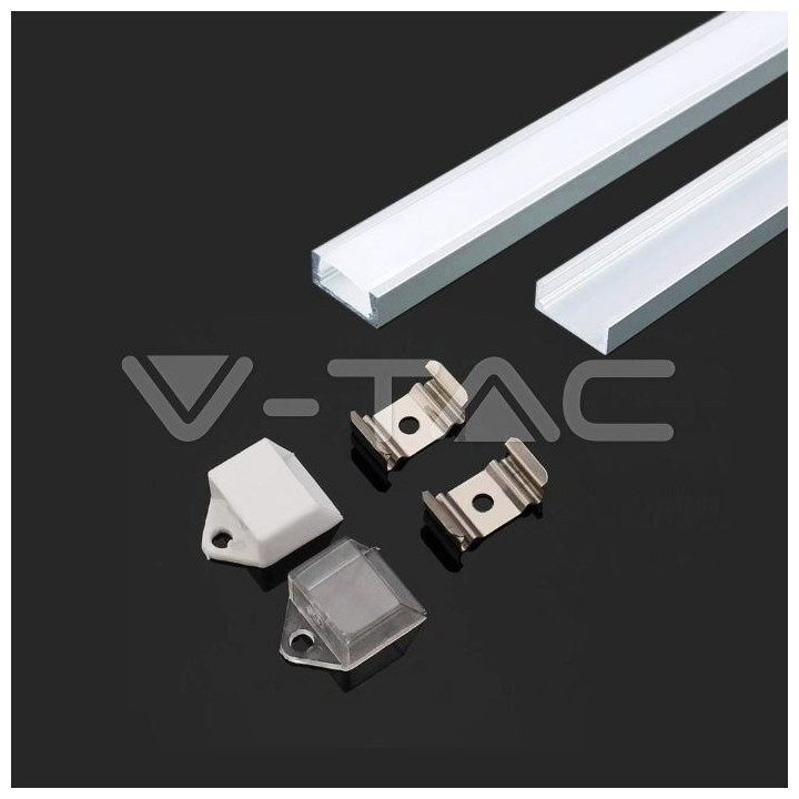 SKU3370 Profil al. 2m. mliečný kryt 2000x16x7mm