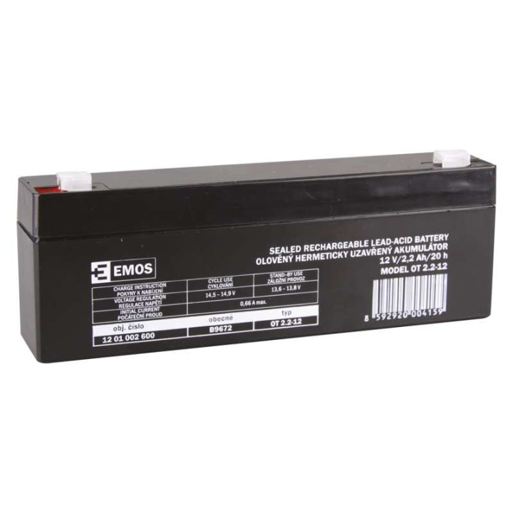 B9672 Olovený akumlátor 12V 2,2AH 4,7mm