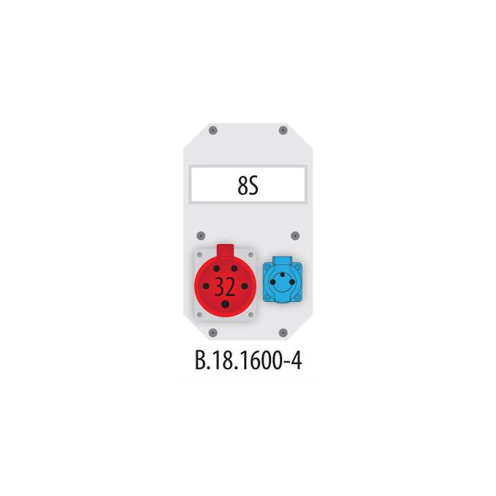 B.18.1600-4 Rozvádzač 32/5,250V , 8S, IP65