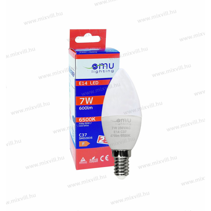 LB LED E14 sviečka  C37 7W 600lm 6500K  LBE14C377.06006500