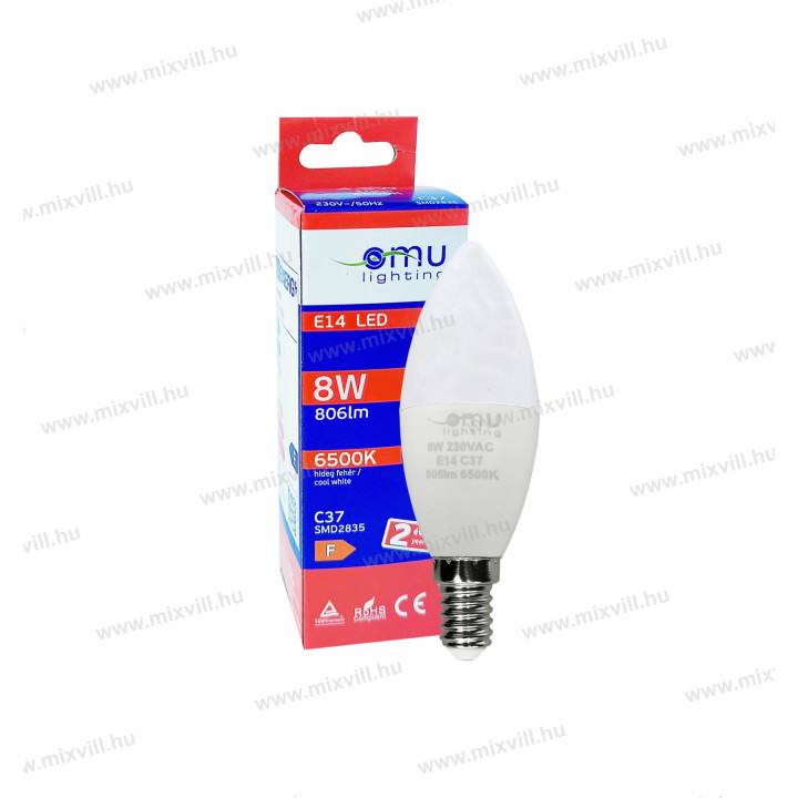 LB LED E14 sviečka  C37 8W 806lm 6500K  LBE14C378.08066500