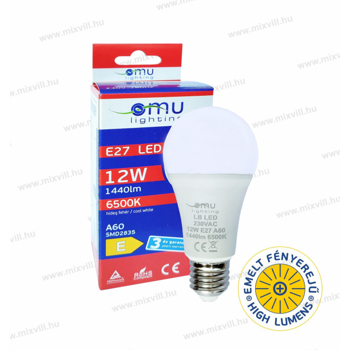 LB LED E27 A60 12W 1440lm 6500K  LBE27A601214406500