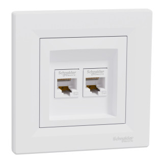 Asfora 2x RJ45 dátová zás. biela EPH4400121