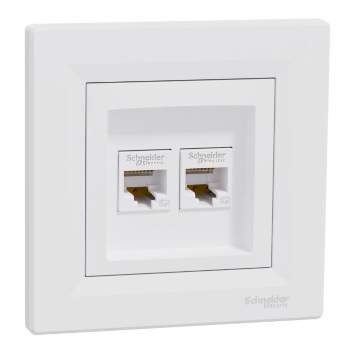 Asfora 2x RJ45 dátová zás. biela EPH4400121