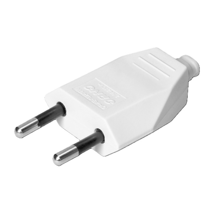 OR-AE-13241/W Plochá zástrčka 2,5A, 250V, biela