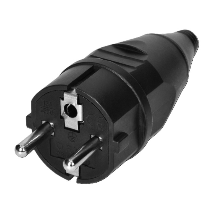 OR-AE-13256 vidlica  2P+E Uni-Schuko, čierny