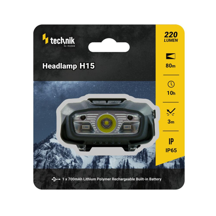 MT-H15 čelovka  XTE LED + USB Type-C 220lm