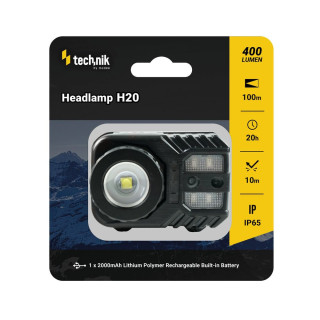 MT-H20 čelovka XPG-2 LED + micro USB 400lm  (na batérie)