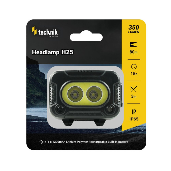 MT-H25 čelovka  XPG-2+2835*8 LED + USB Type-C 350lm