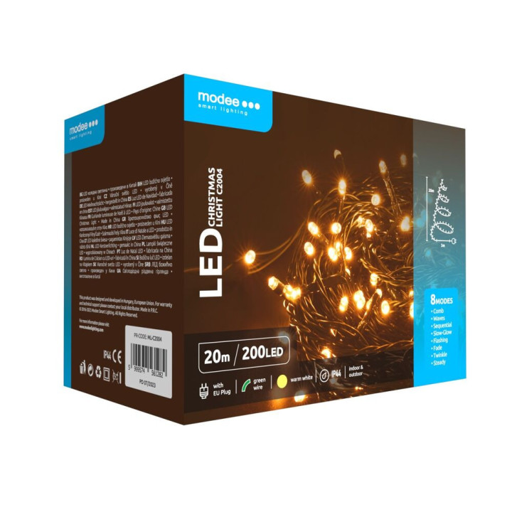 ML-C2005 - Reťazové svetlo (200LED/20m/10cm) studená