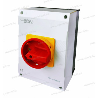 MX 4100PY 4x100A IP65 ON-OFF 4pol v krabici žlto čer.páčka