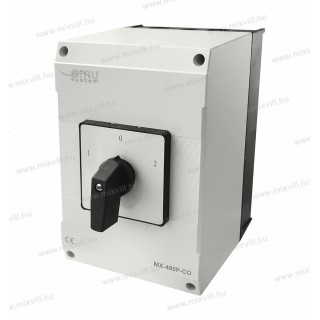 MX 480P-CO 1-0-2 4X80A IP65 4 polový  prep.sietí v pl. krabici